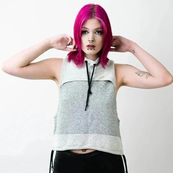 Te Verde Cowl Neck Athletic Workout Vest - S - Picture 6 of 6